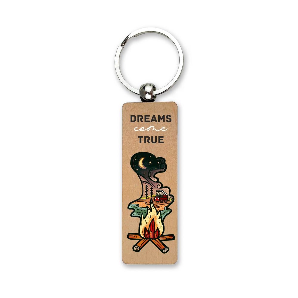Брелок дерев'яний "Dreams come true/Dream big" 2,5х8 см.