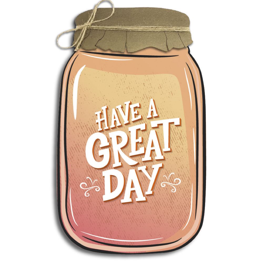 Декоративна дерев'яна табличка «Банка» "Have a great day"