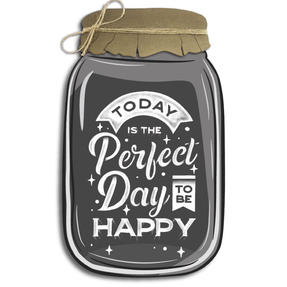 Декоративна дерев'яна табличка «Банка» "Today is the perfeсt day to be Happy"