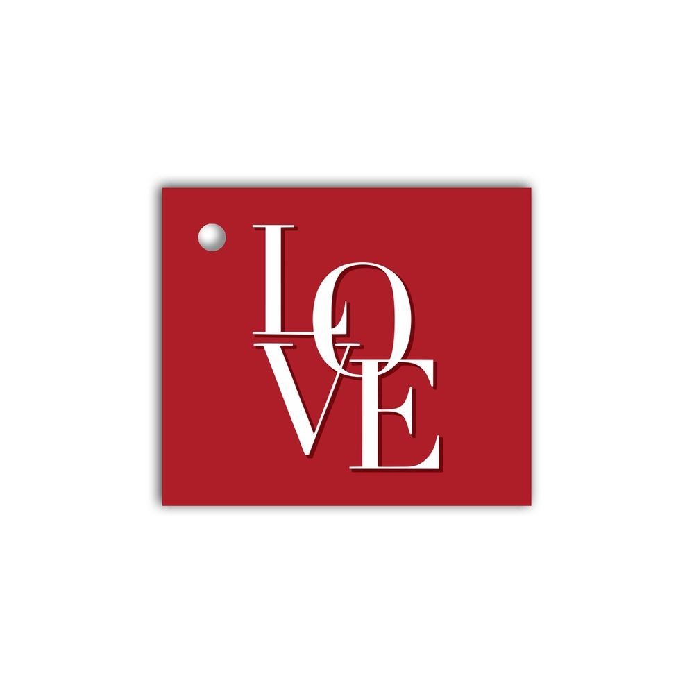 Открытка-визитка к подарку "Love" (червона)