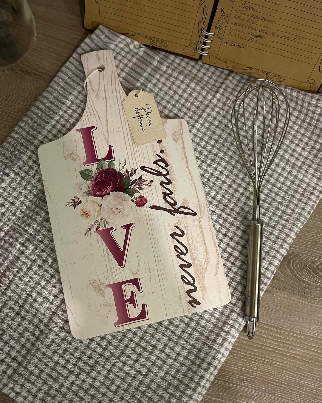 Деревянная кухонная доска 18 32 см "Love"