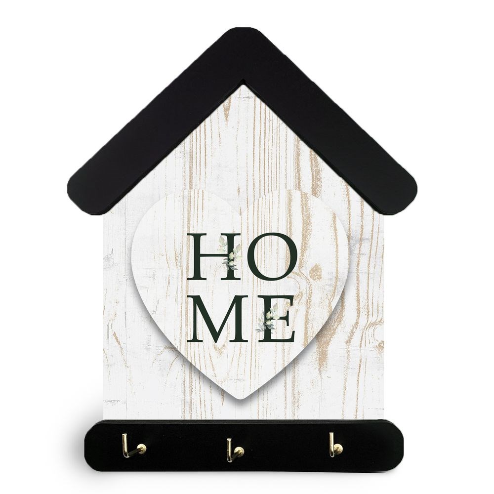 Ключница-домик "HOME" 15х24 (с большим сердцем)