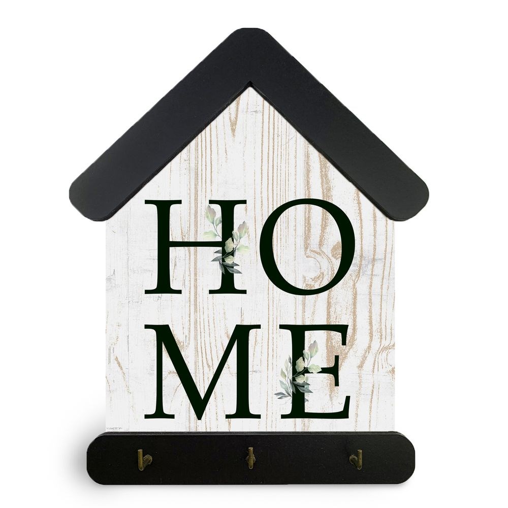 Декоративна дерев'яна ключниця-хатка 15х24 см "Home"