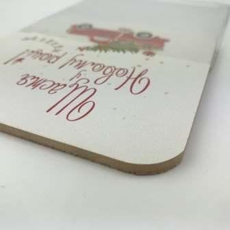 Декоративна підставка під чашку (костер)10 10 см "На Різдво всі дороги ведуть додому"