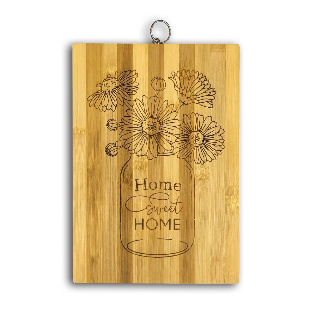 Кухонна дошка бамбукова "Home sweet home" 22х32