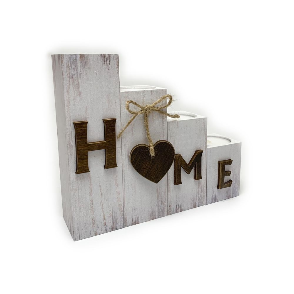 Набор подсвечников деревянных "Home" 4 шт.