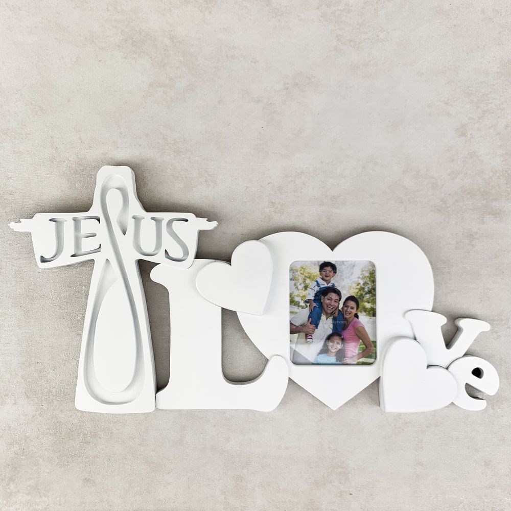 Настільна рамка для фотографій "Jesus" біла