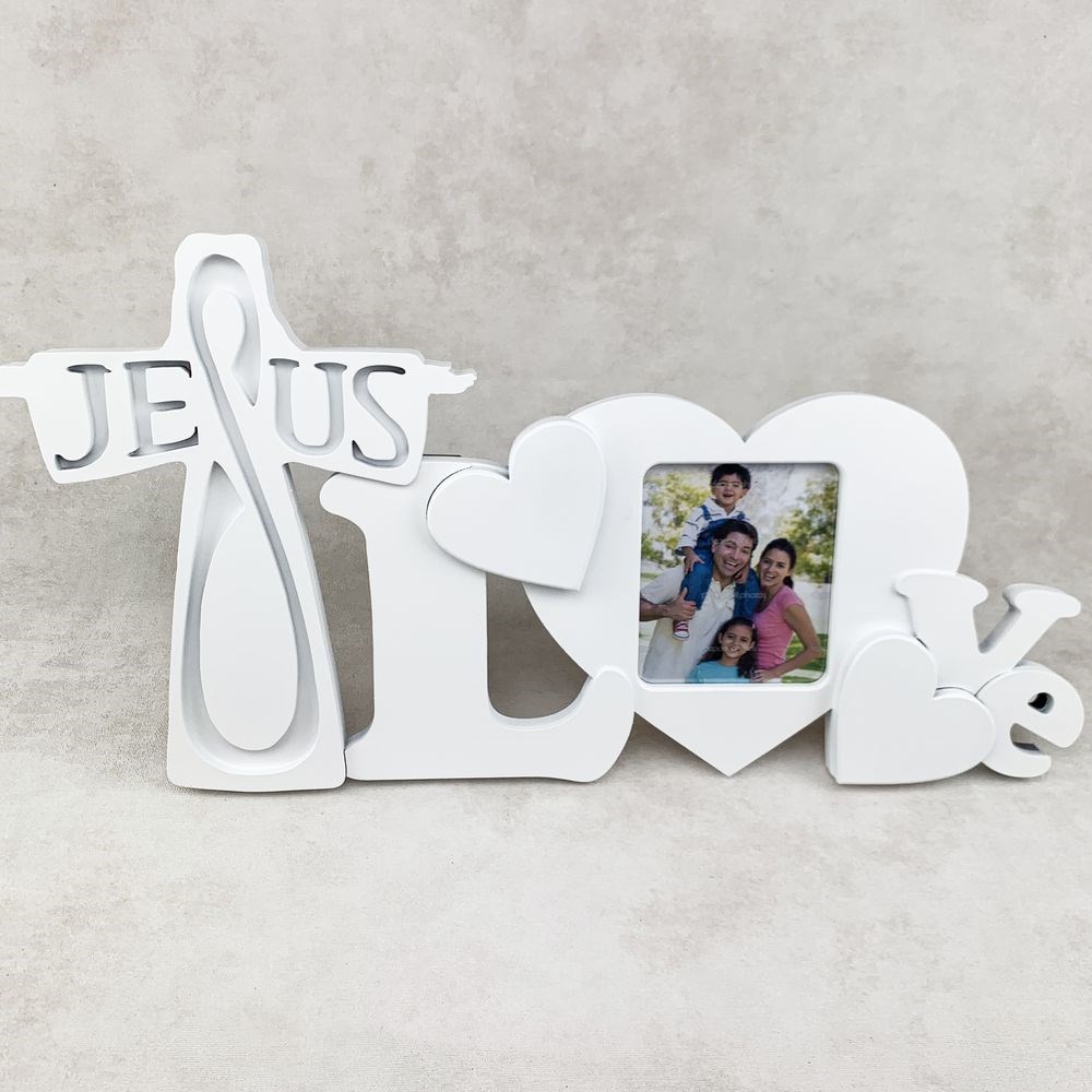 Настільна рамка для фотографій "Jesus" біла
