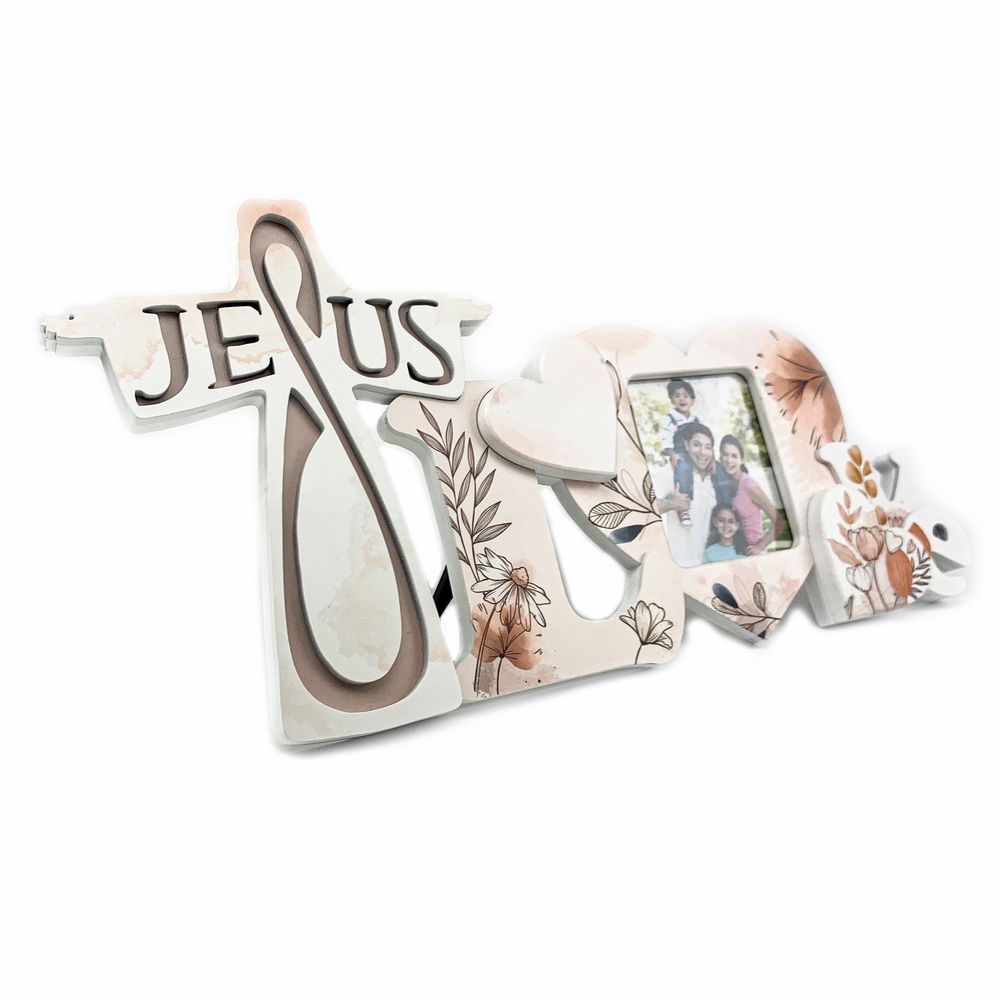 Настільна рамка для фотографій "Jesus" з квітами