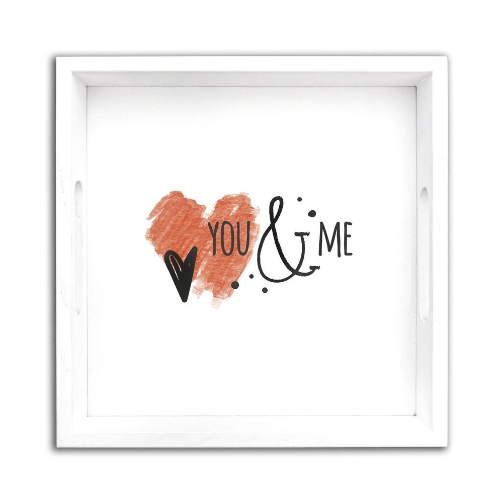 Поднос деревянный "You&Me" 30х30 см