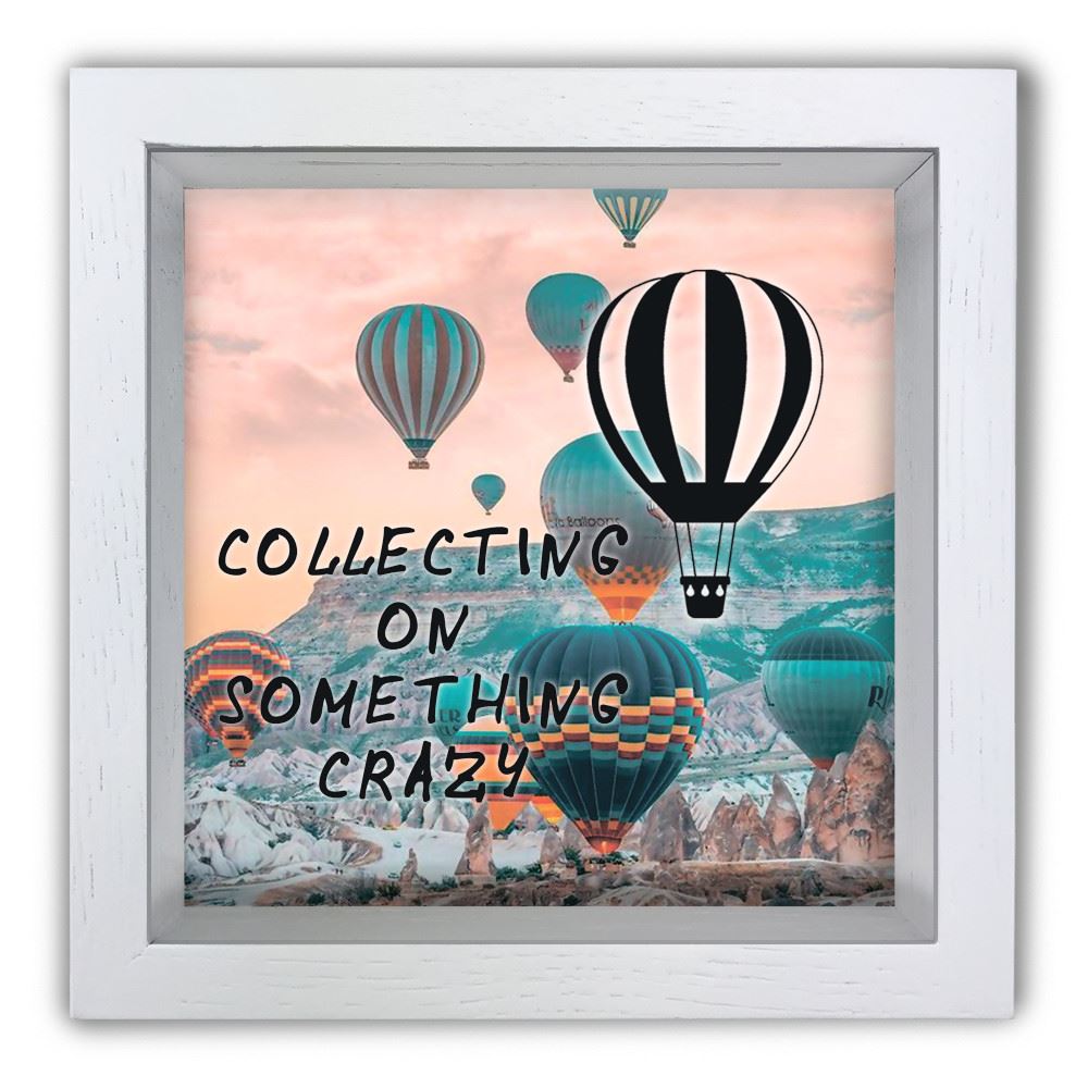 Дерев'яна копілка (скарбничка) 20 20 см "Collecting for something crazy"