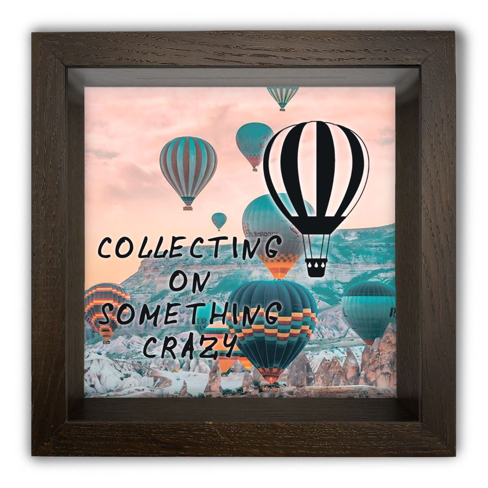 Дерев'яна копілка (скарбничка) 20 20 см "Collecting for something crazy"