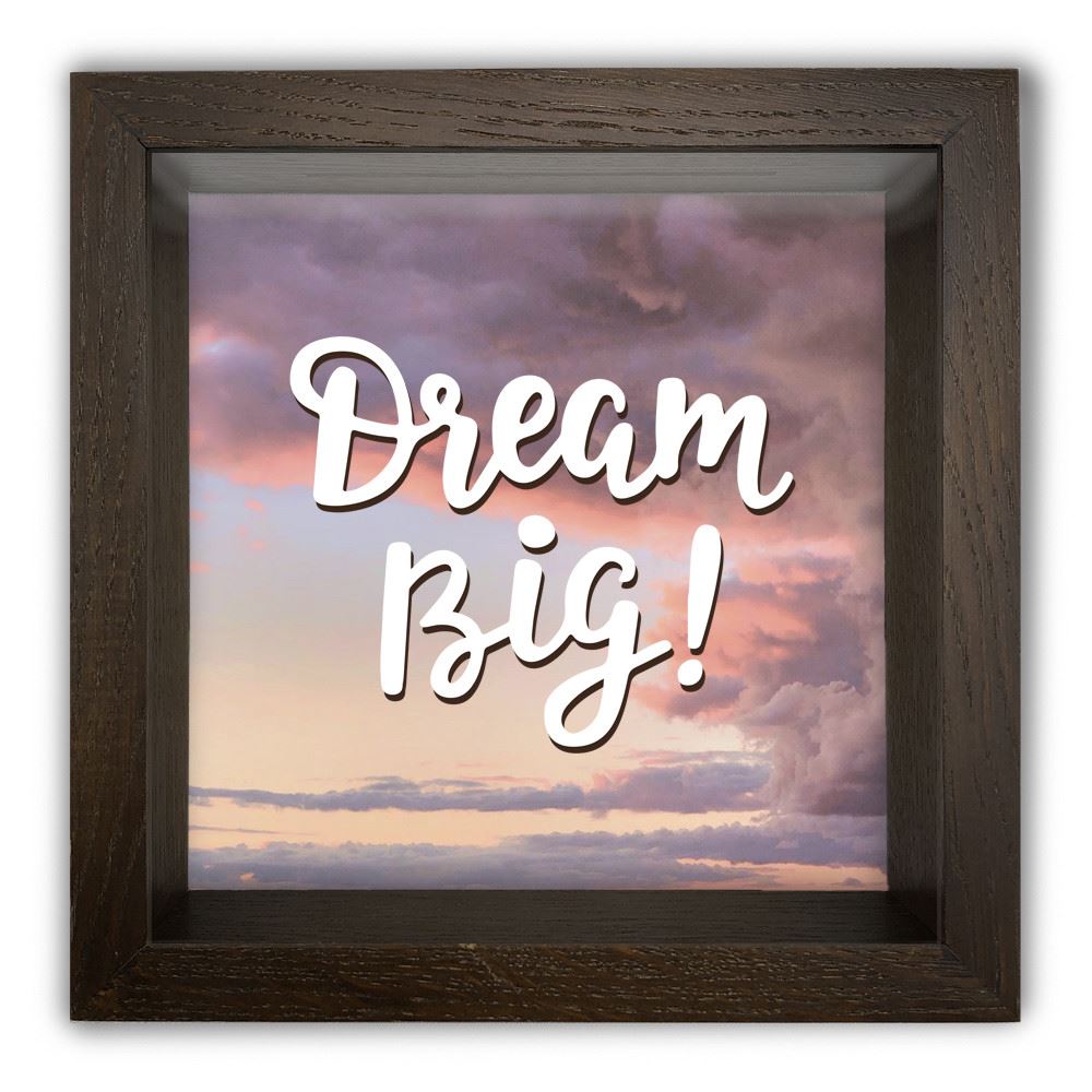Дерев'яна копілка (скарбничка) 20 20 см "Dream big"