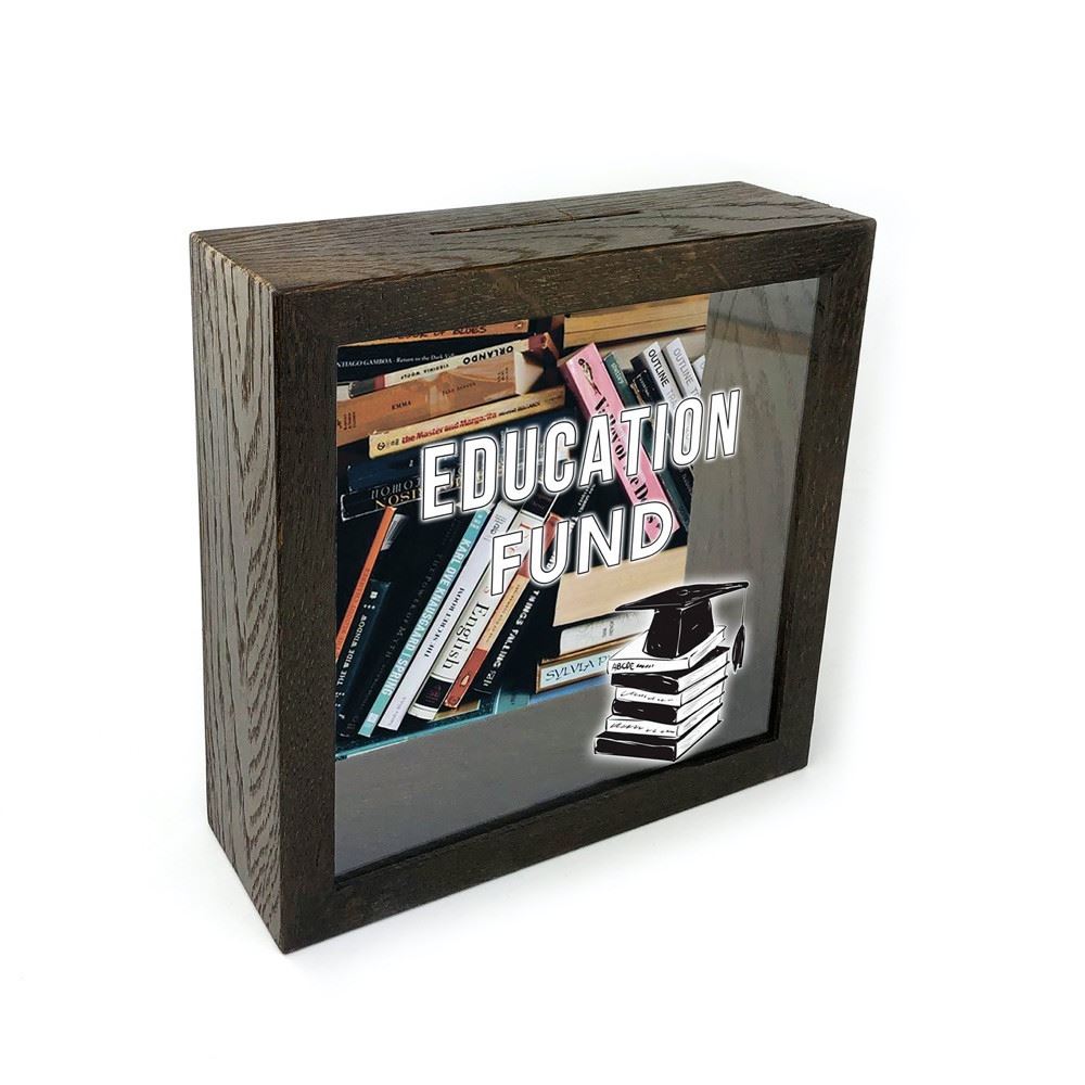 Деревянная копилка 20 20 см "Education fund"