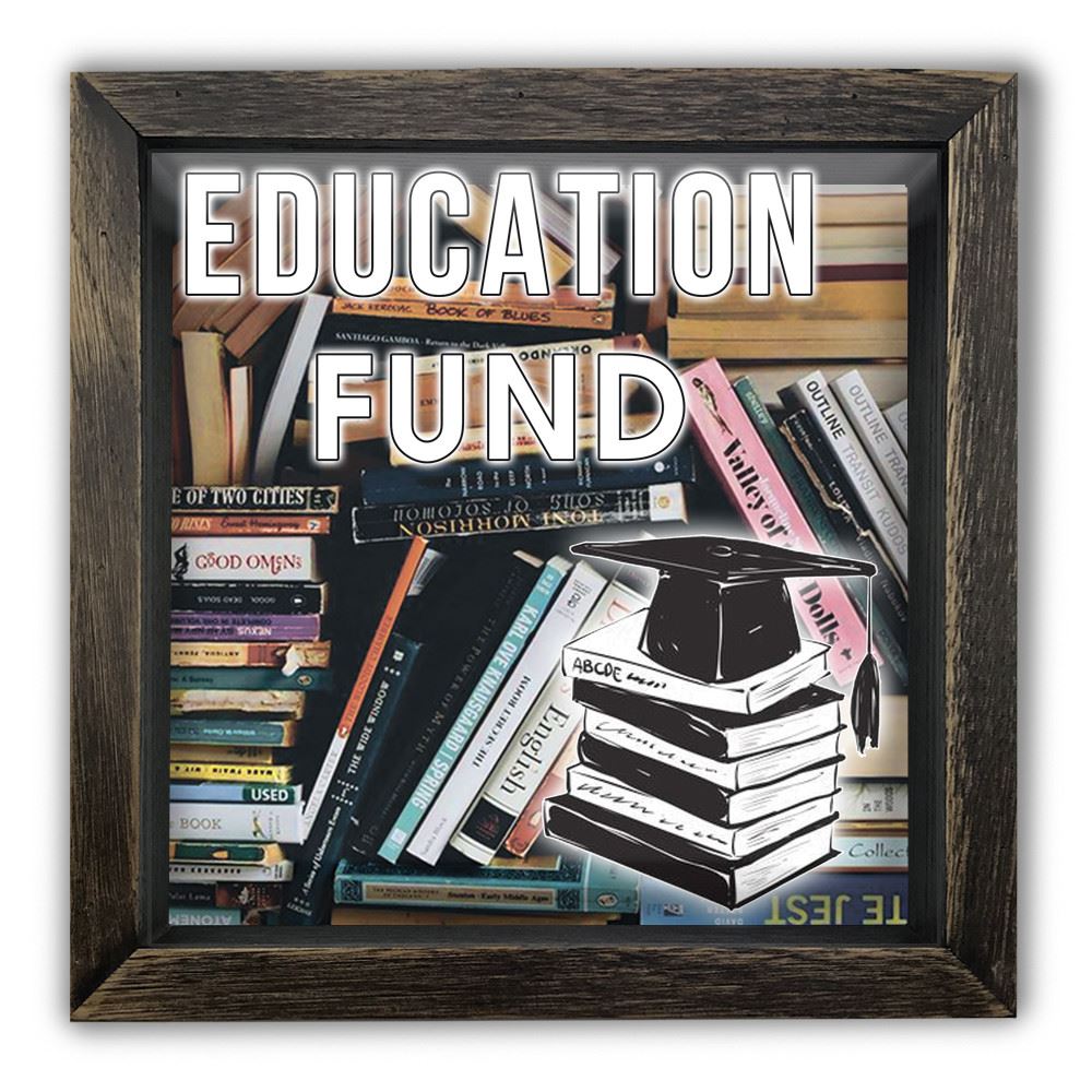 Дерев'яна копілка (скарбничка) 20 20 см "Education fund"