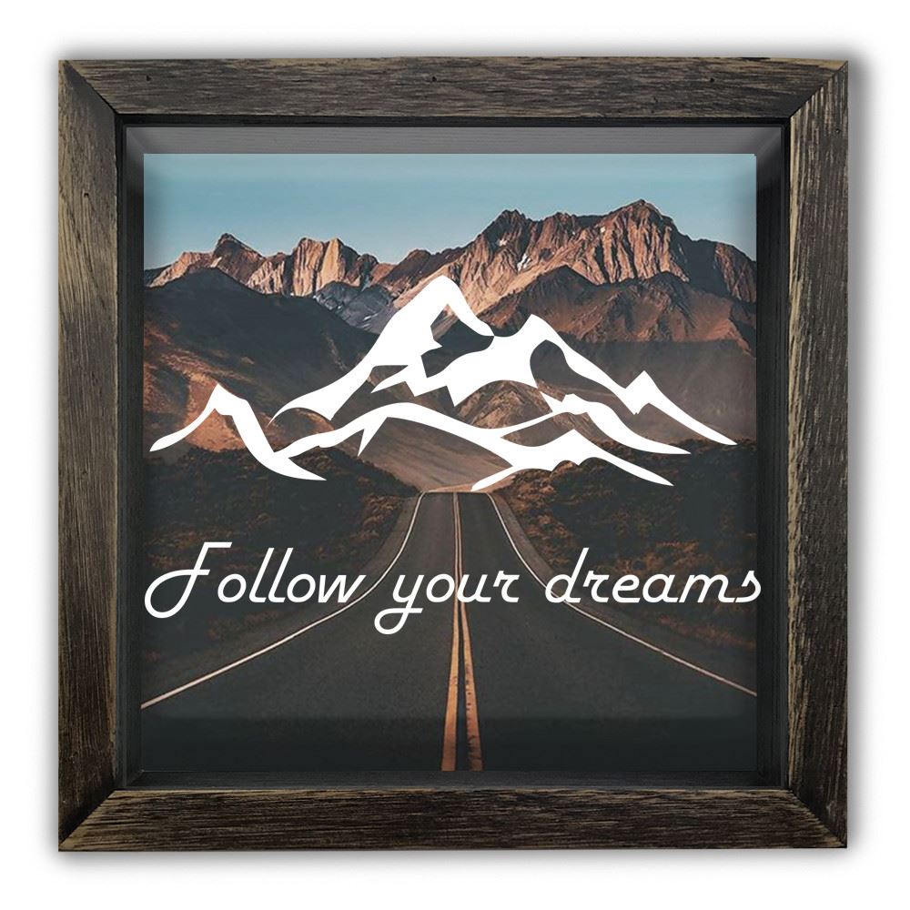 Деревянная копилка 20 20 см "Follow your dreams"