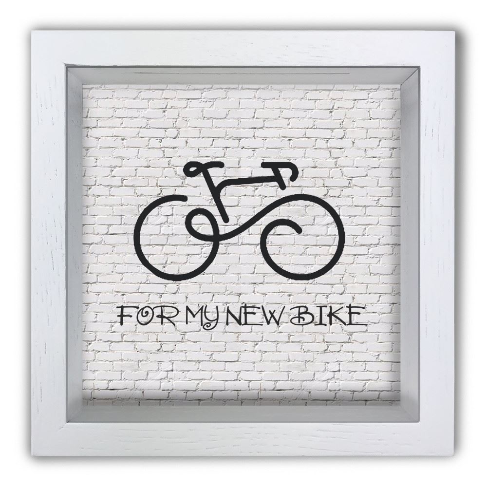 Дерев'яна копілка (скарбничка) 20 20 см "For my new bike"