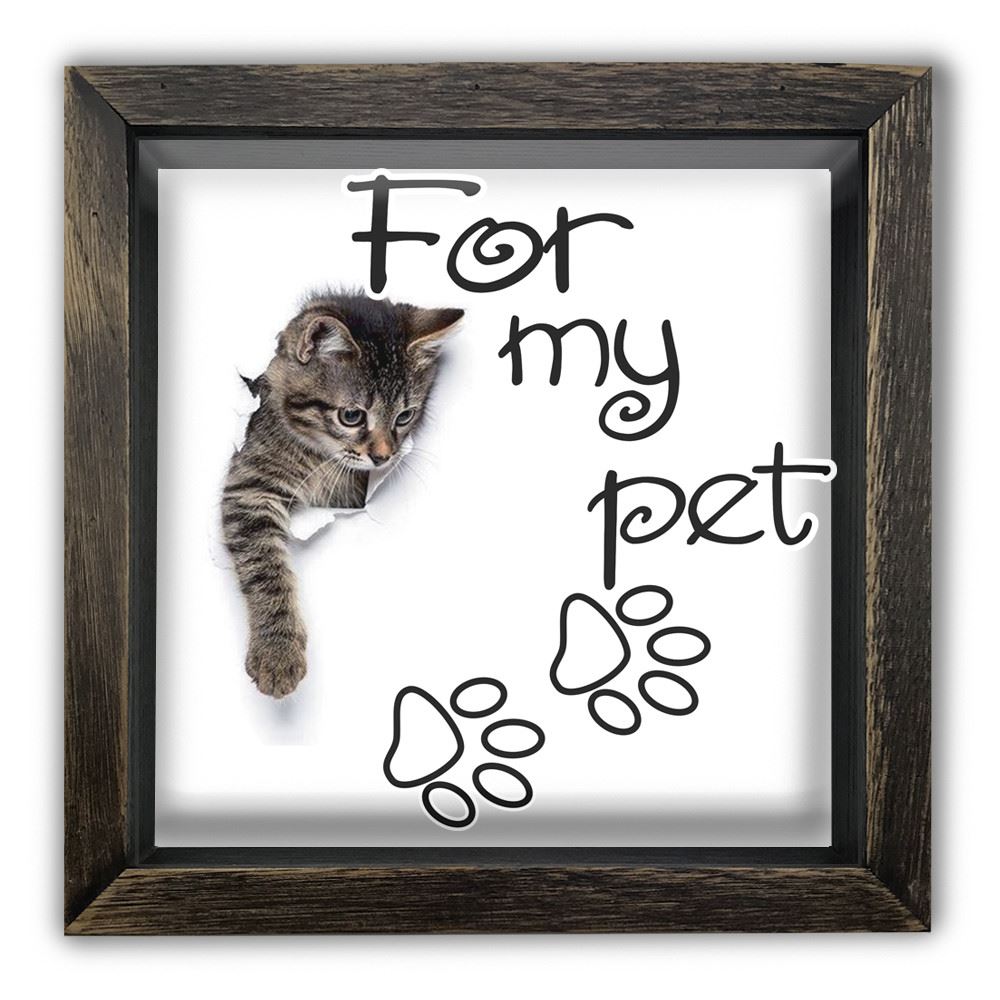 Дерев'яна копілка (скарбничка) 20 20 см "For my pet"