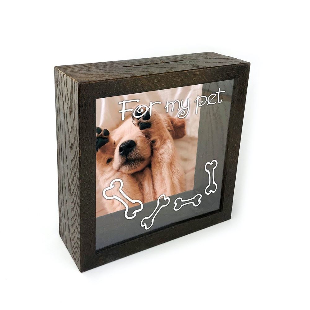 Дерев'яна копілка (скарбничка) 20 20 см "For my pet"