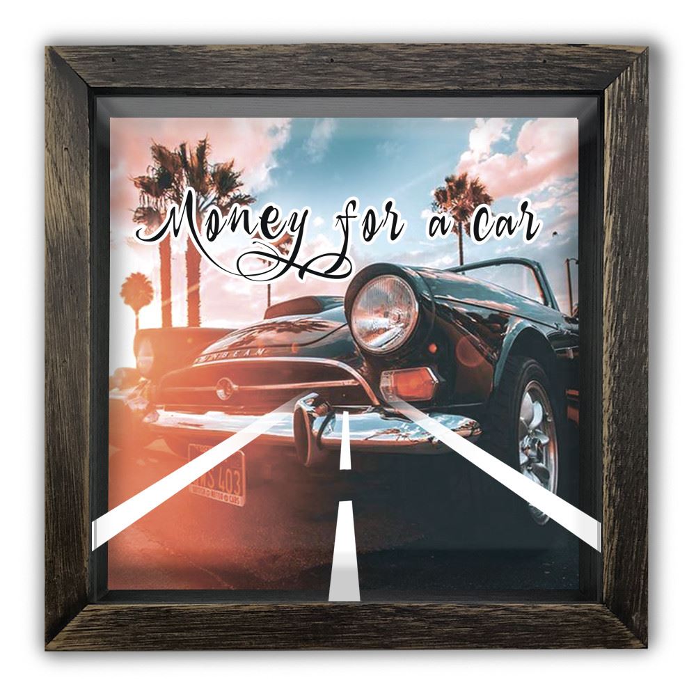 Деревянная копилка 20 20 см "Money for a car"