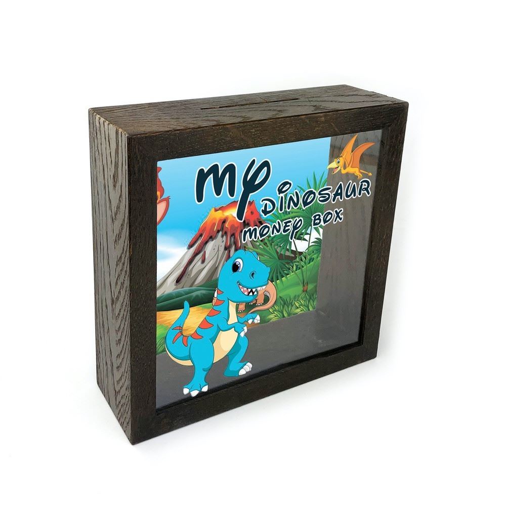 Деревянная копилка 20 20 см "My dinosaur money box"