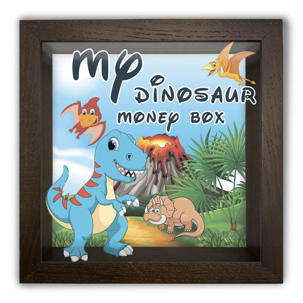 Деревянная копилка 20 20 см "My dinosaur money box"