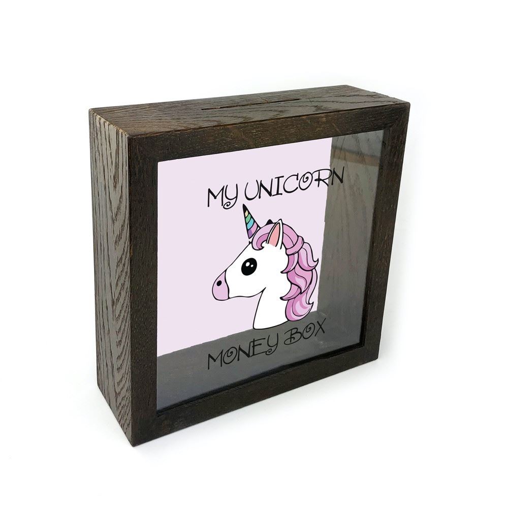 Дерев'яна копілка (скарбничка) 20 20 см "My unicorn money box"