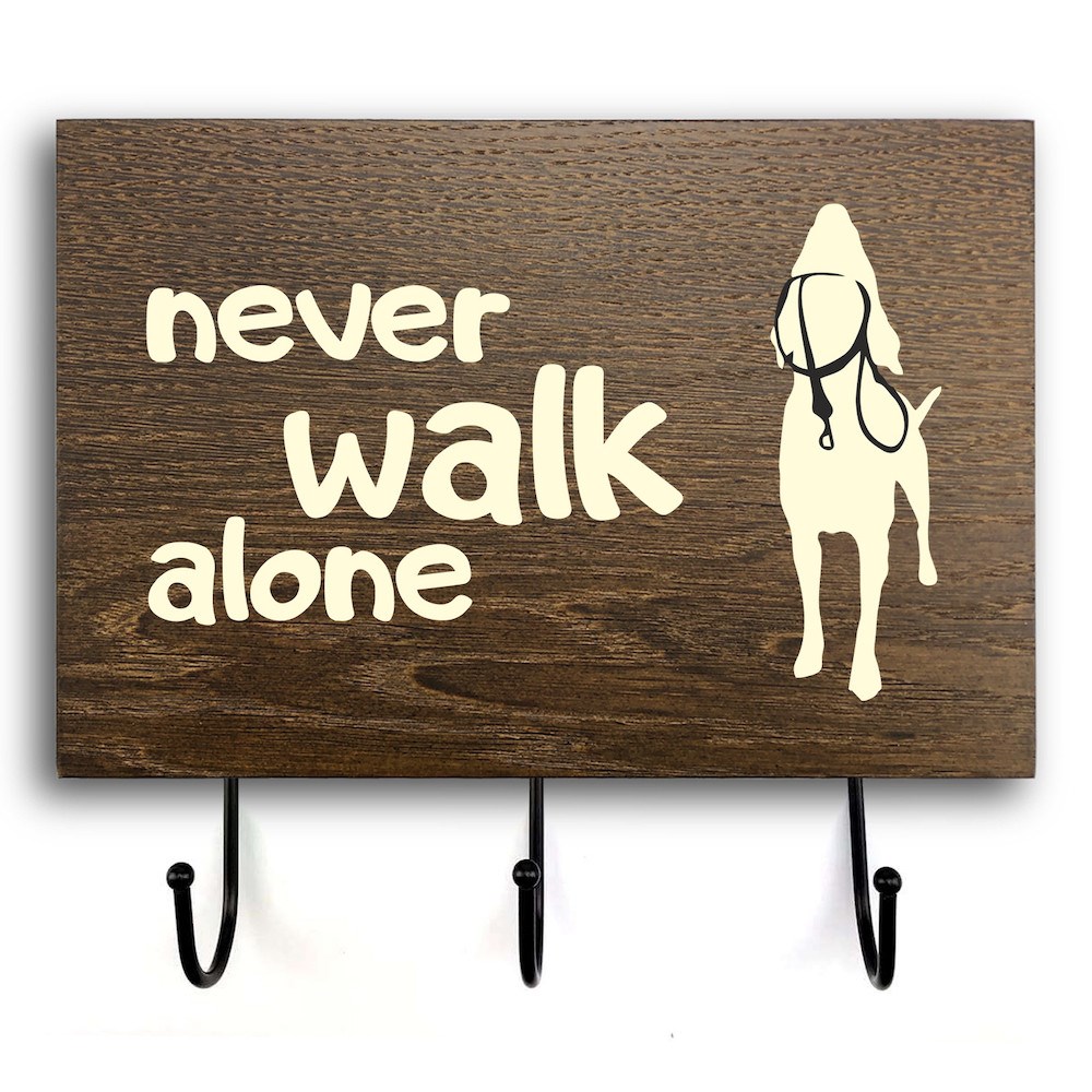 Wooden wall hanger-hooks "Never Walk" 20х30