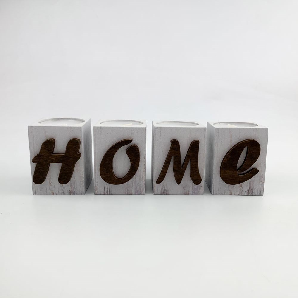 Набор подсвечников деревянных "Home" 5х6 см